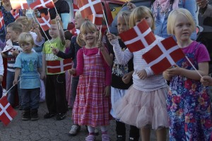 Børn med flag