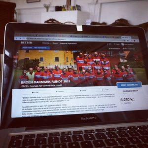 BetterNow skærmbillede af indsamling