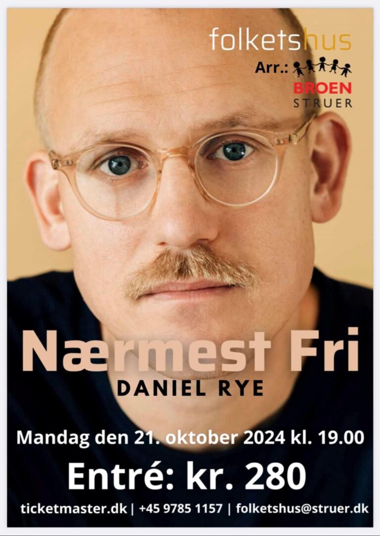 Foto af Daniel Rye. Arrangement i Struer Folkets Hus d. 21. oktober 2024 kl. 19.00